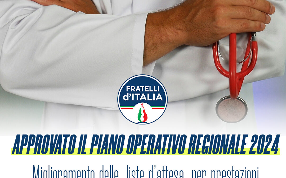 Piano Operativo Regionale 2024: Recupero E Miglioramento Liste D’attesa ...